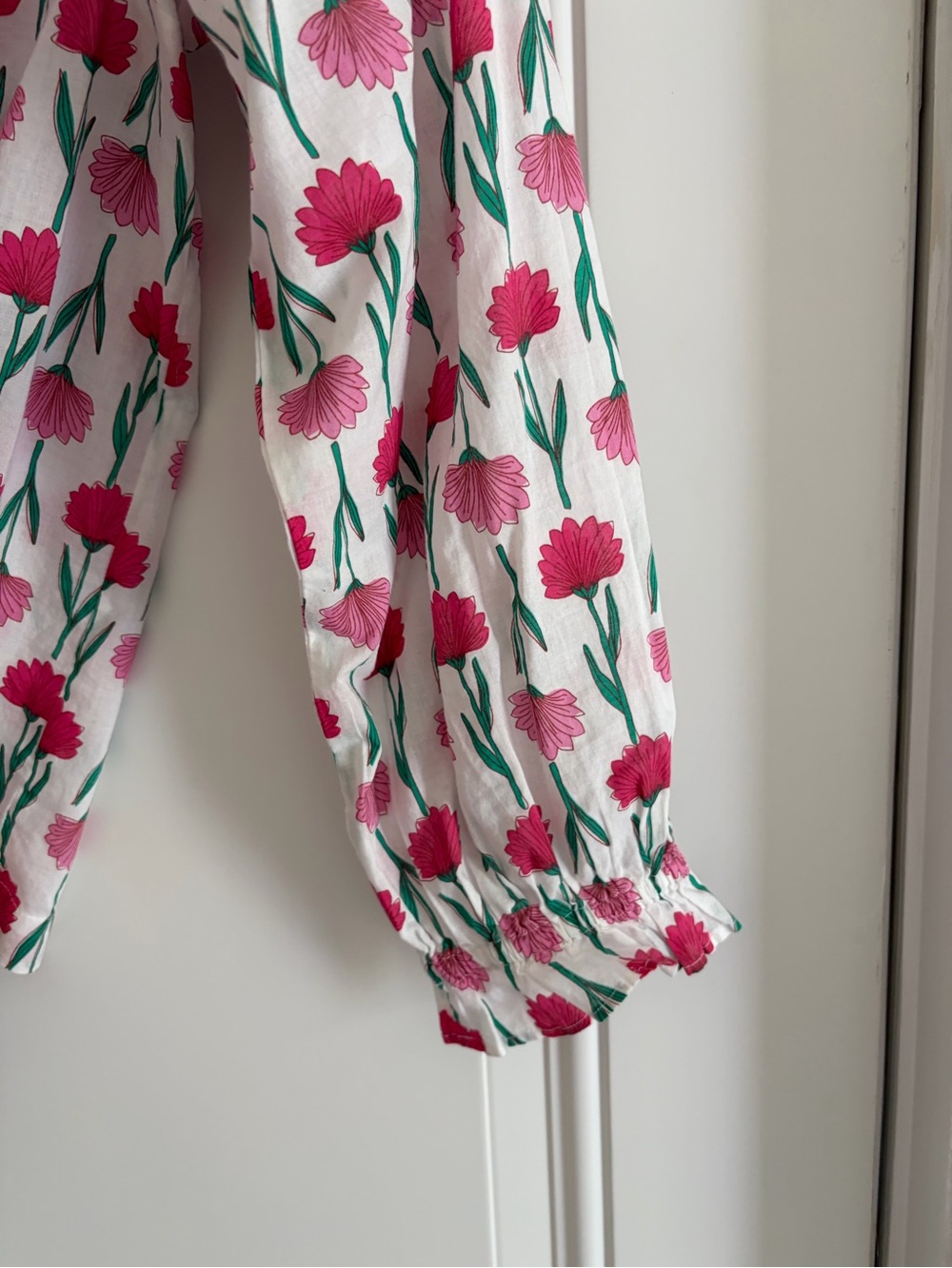 J. Crew Factory blouse with Pink Floral Print - Picture 3 of 6